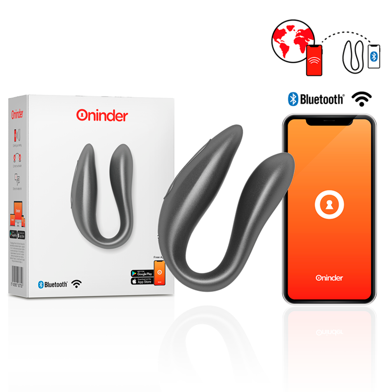 ONINDER - STIMULATEUR POINT G ET CLITORIS LISBOA NOIR - APPLICATION GRATUITE