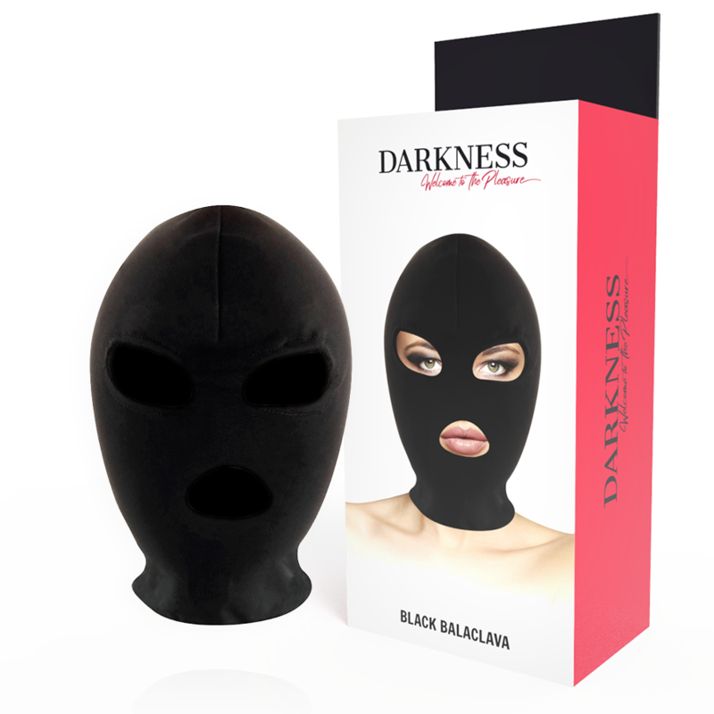 DARKNESS - BLACK MOUTH AND EYE BDSM SUBMISSION MASK