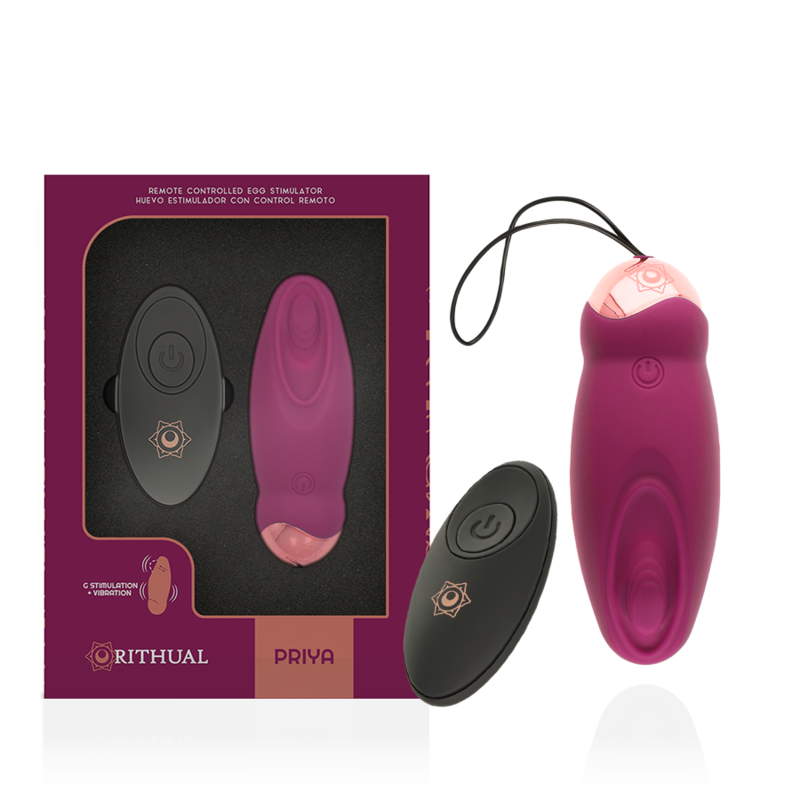 OEUF VIBRANT - RITHUAL- PRIYA EGG TÉLÉCOMMANDE G-SPOT + VIBRATION