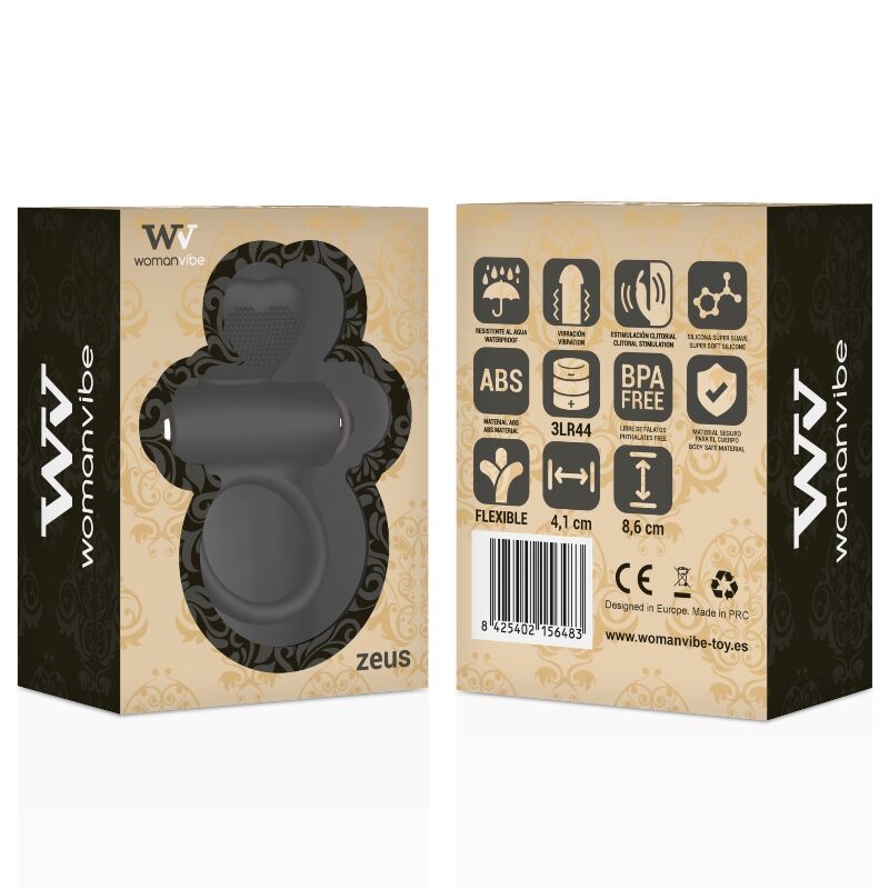 WOMANVIBE - VIBE ZEUS SILICONE VIBRATOR RING